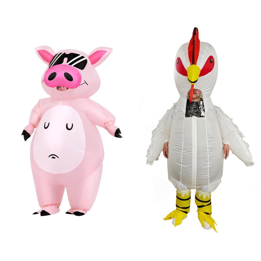 Womens Suit - Fantasia Inflável de Porquinho de Desenho