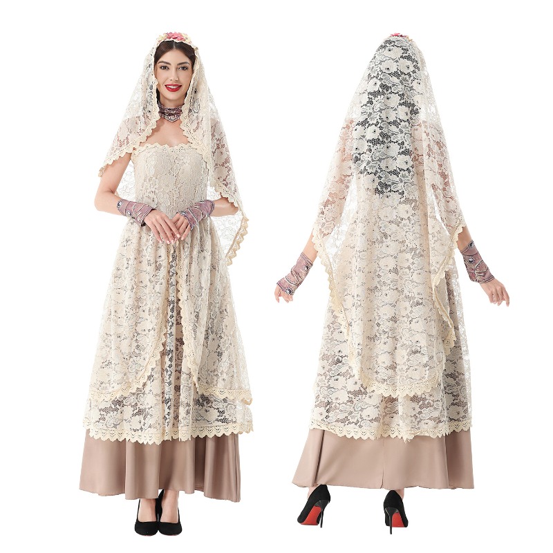 Wedding Dress - Vestido Maxi Vintage de Renda para