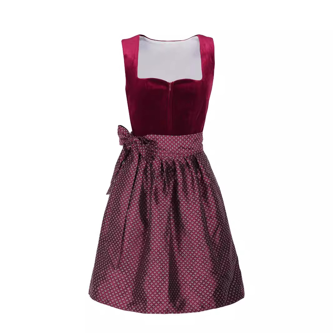 Midi Dress - Fantasia de Empregada de Cervejaria para
