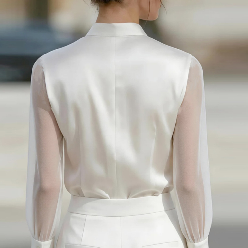 Novas Camisas de Moda em Malha - Silk Blouse avaliação e preço