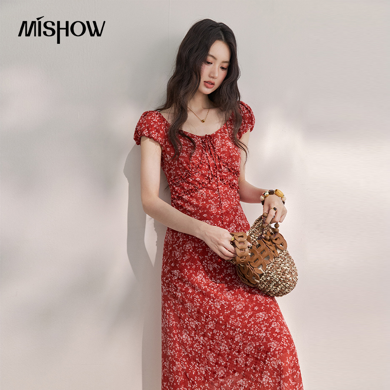 Vestido Midi Feminino MISHOW V - Women'S Red Formal Wear avaliação e preço