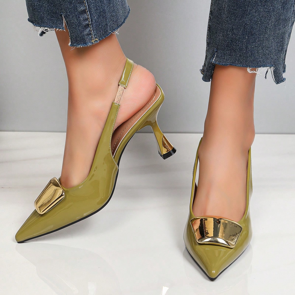 Sapatos de salto elegantes par - Formal Dress avaliação e preço