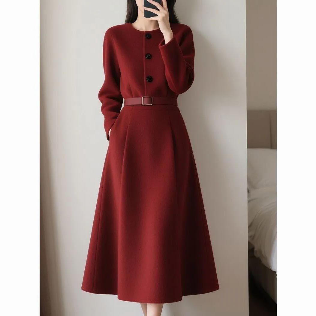 Vestido de Manga Longa com Cin - Women'S Red Formal Wear avaliação e preço